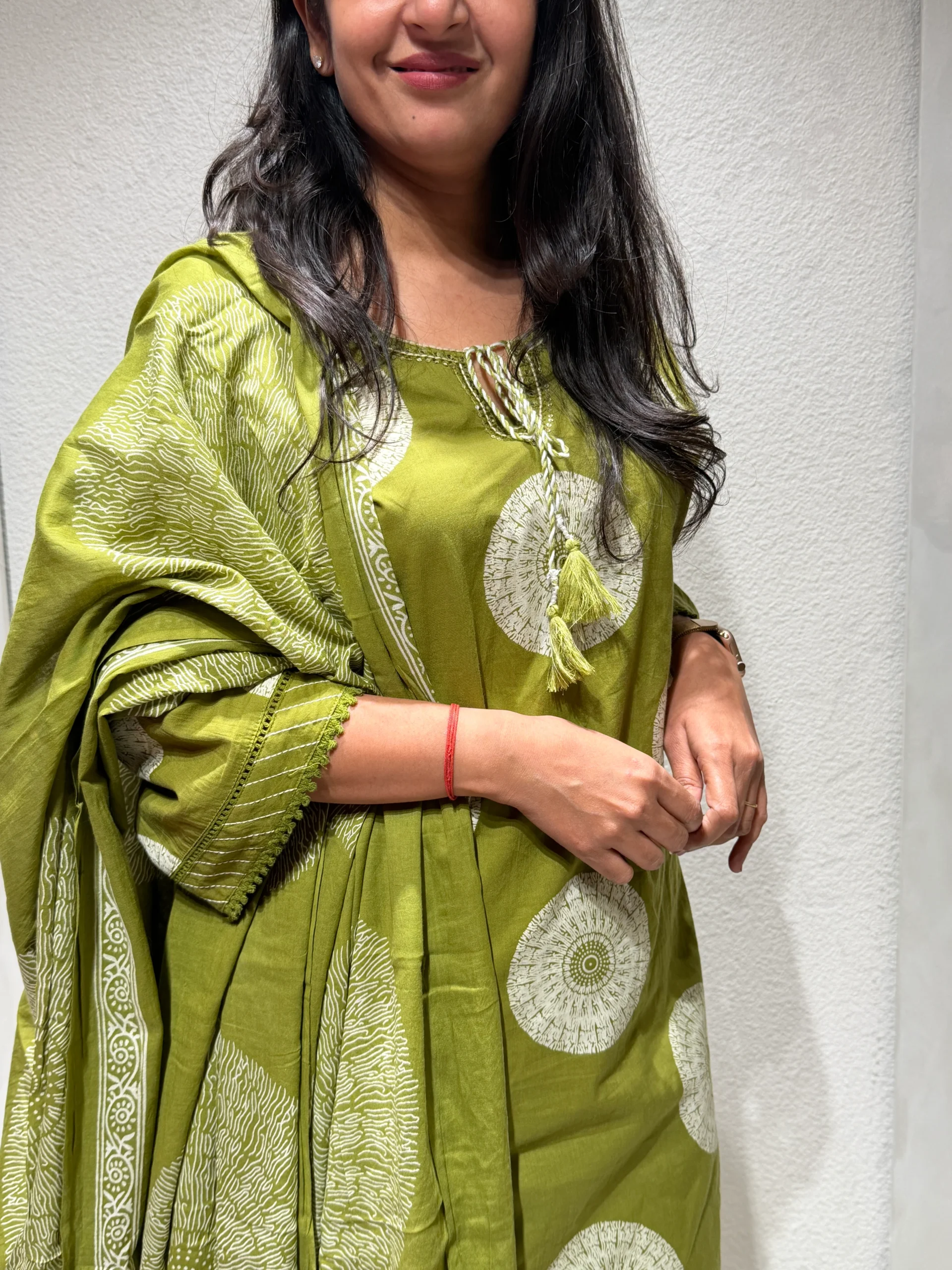 Premium Cotton Suit Set - Green - Image 8