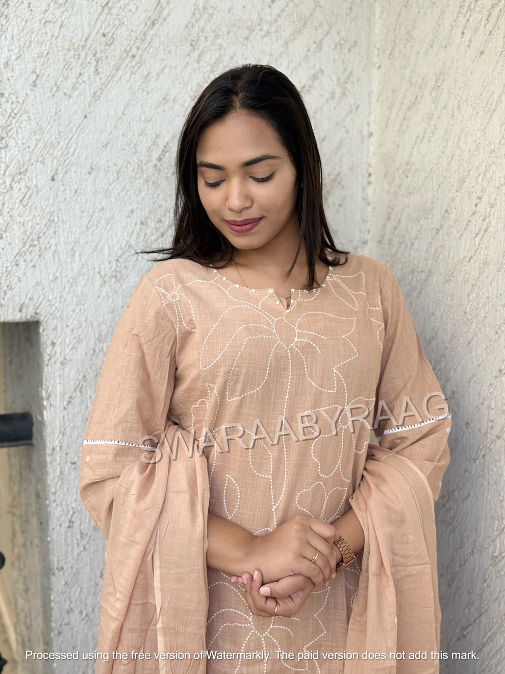 Cotton Suit Set - Yellow - Image 7