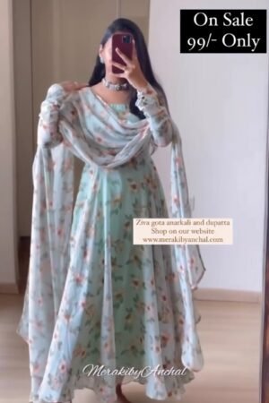 Fabulous Sky Blue Designer Dress On Sale