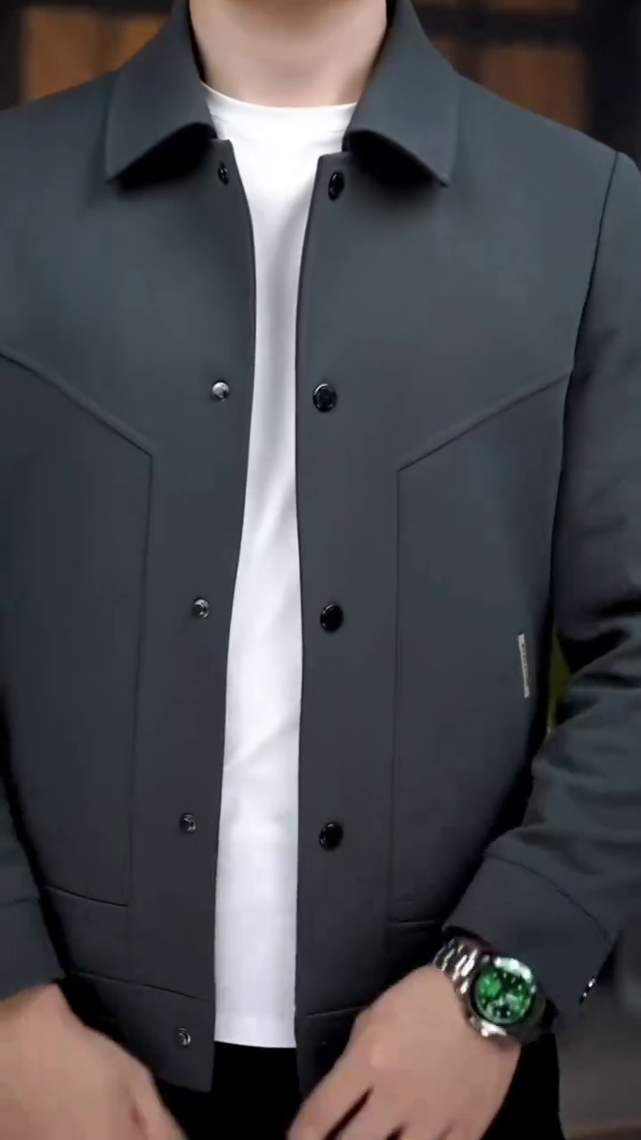 Men's Structured Casual Jacket with Western Yoke Detail