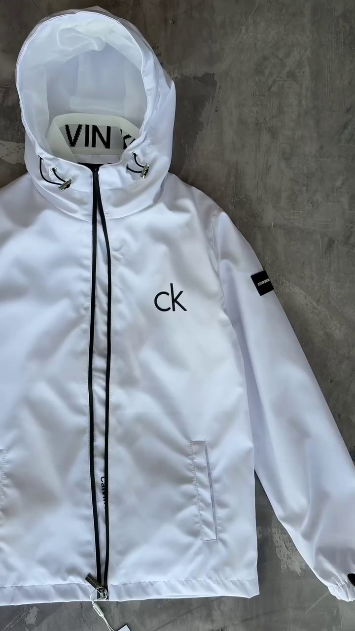 Lightweight Windbreaker Jacket For Men In White