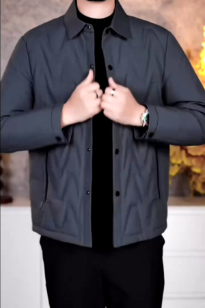 Men Fleece Jacket - Grey