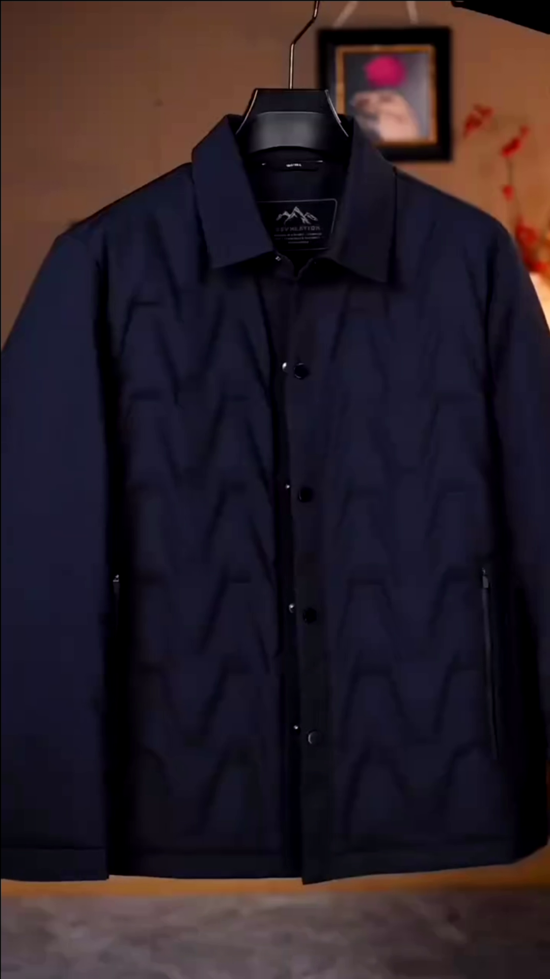 Men Fleece Jacket - Navy Blue