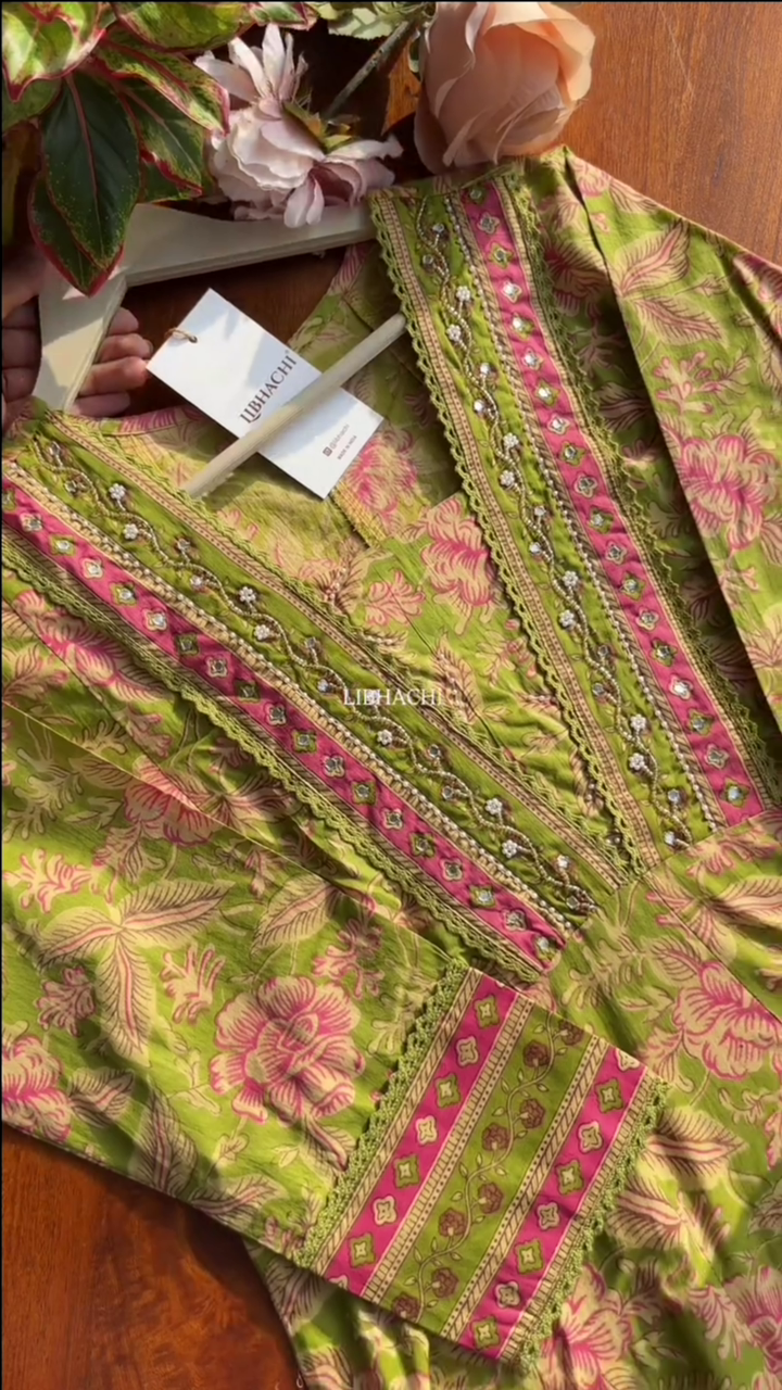 Green Kurta Suit Sets for Women