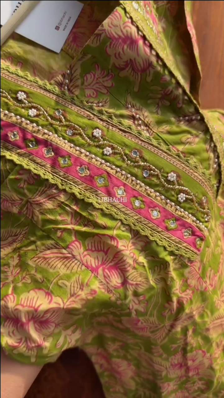 Green Kurta Suit Sets for Women - Image 5