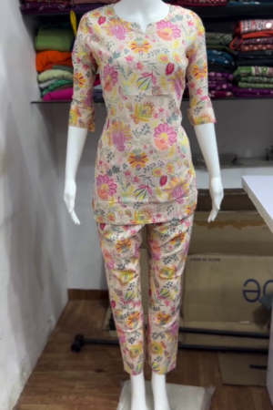 Pastel Floral Printed Co-Ord Set