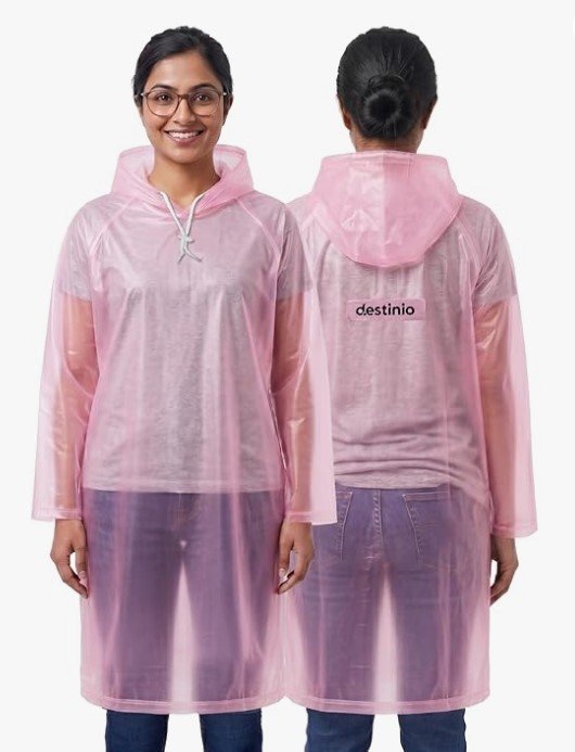 Waterproof Hooded Poncho Raincoat - Image 3