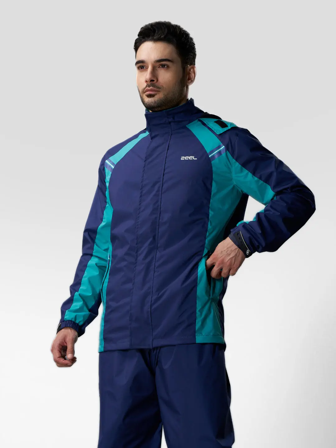 GO HIKE BLUE & GREEN RAINSUIT - Image 3