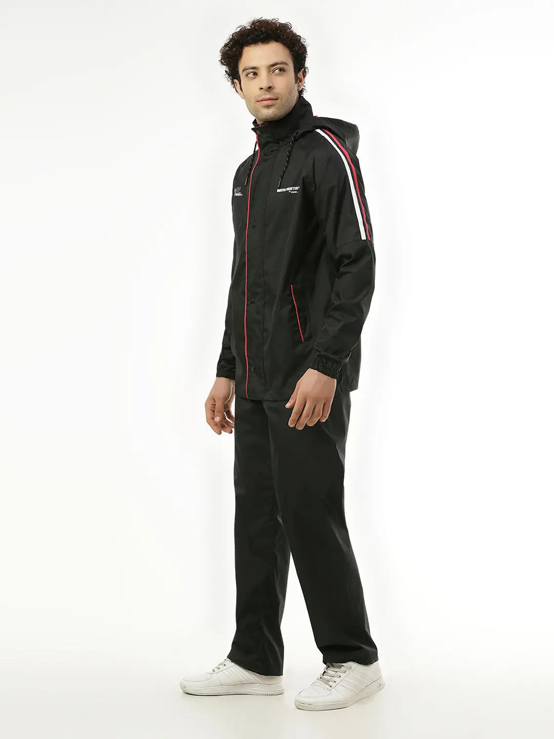 Midnight Black & Red Rainwear Set - Image 3