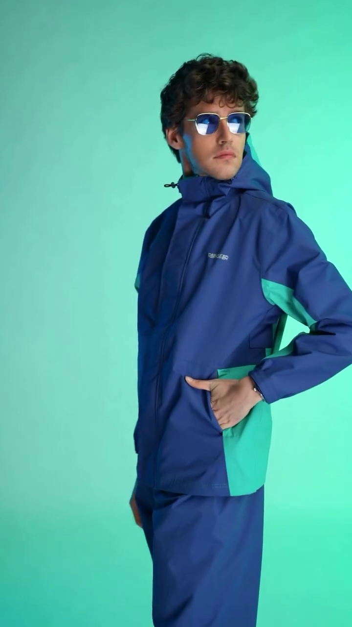 StormGuard Blue & Green Men's Rain Suit - Image 3