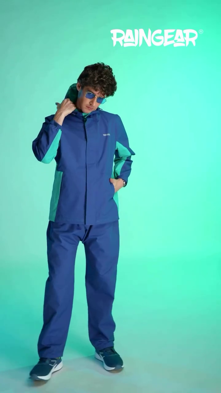 StormGuard Blue & Green Men's Rain Suit