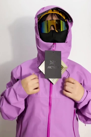 Lavender Purple Waterproof Hooded Rain Jacket