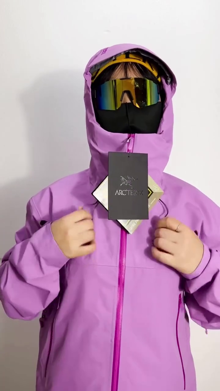 Lavender Purple Waterproof Hooded Rain Jacket