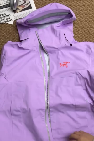 Lavender Waterproof Hooded Performance Shell Jacket
