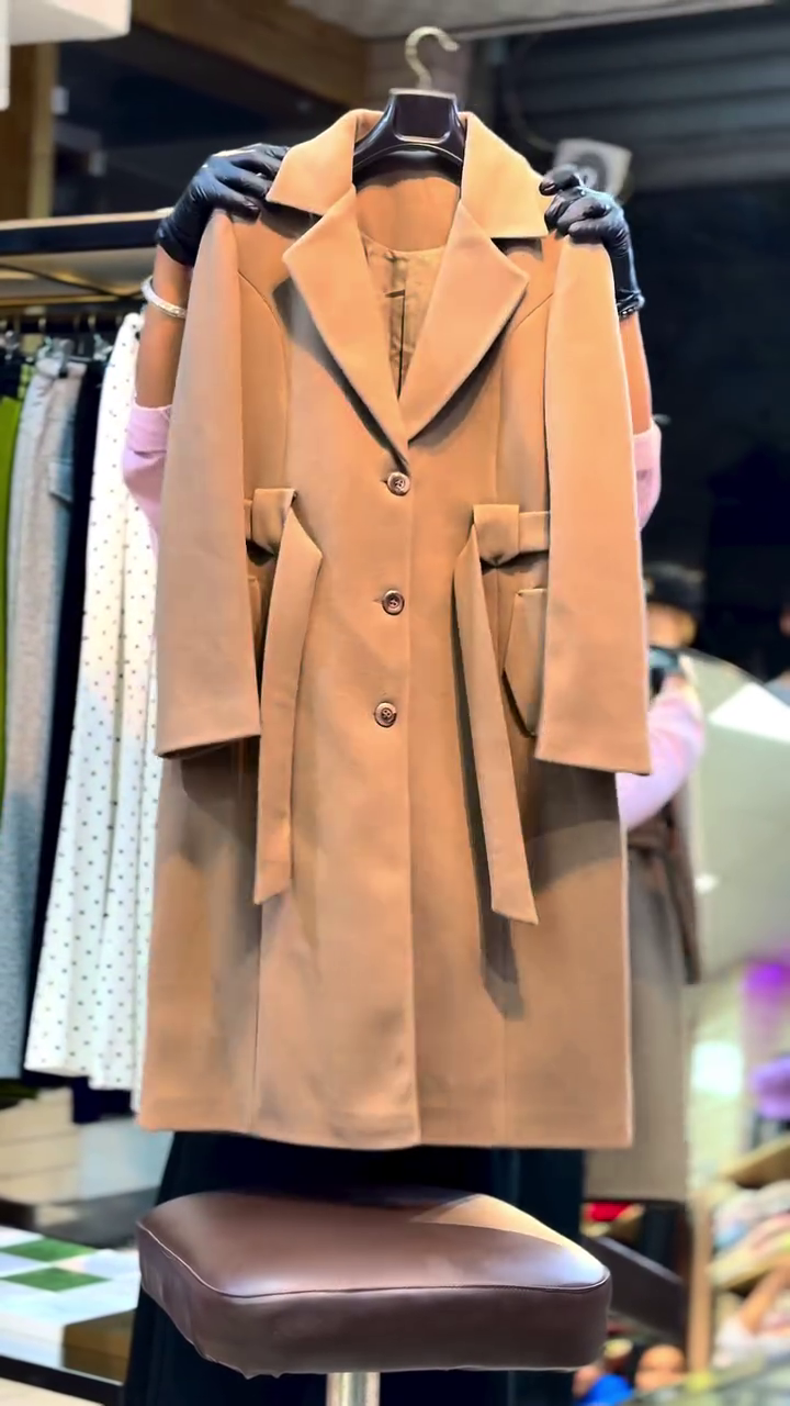 Women's Winter Camel Long Coat