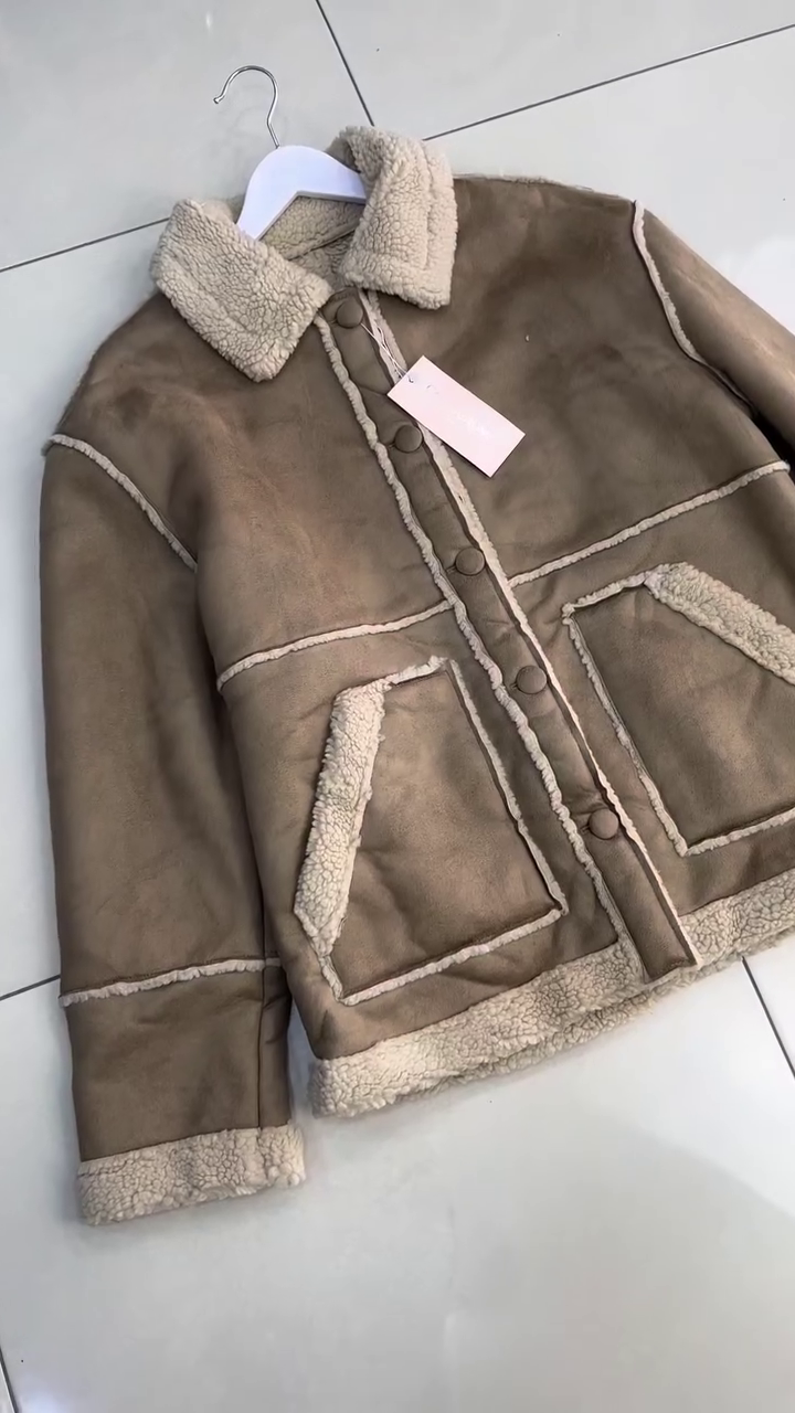 Beige Faux-Shearling Jacket - Image 3